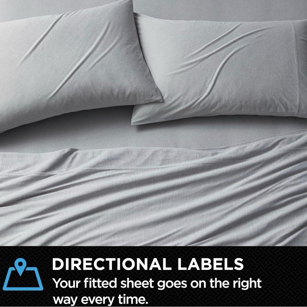 Brookstone Gray Comfort Sheet Set - Picture 6 of 8